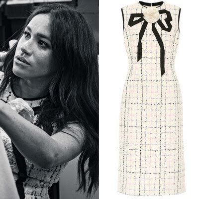 meghan markle gucci dress|Meghan Markle Wears a Gucci Dress for Role as British Vogue .